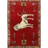 Old Figural Kashghai orientalisk matta 147 x 222 cm