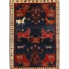 Old Figural Kashghai orientalisk matta 152 x 220 cm