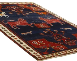 Old Figural Kashghai orientalisk matta 152 x 220 cm