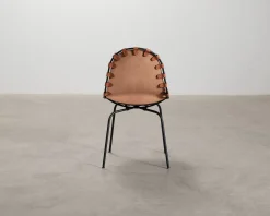 OX Denmarq Stretch stol cognacläder / svart