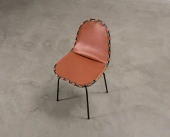 OX Denmarq Stretch stol cognacläder / svart