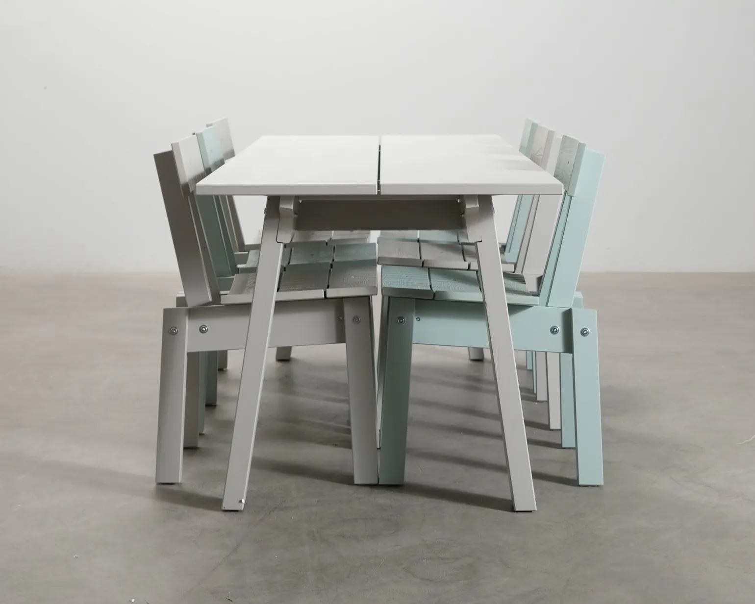 Piet Hein Eek × IKEA INDUSTRIELL matbord och 6 stolar