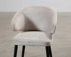 Richmond Interiors Indigo sammetsstol grå