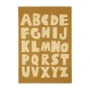 Rugvista Alphabet matta 100 x 160 cm gul