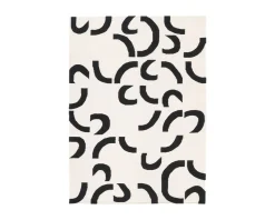 Rugvista Core Curved matta 140 x 200 cm svart / vit