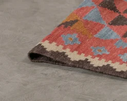 Rugvista Kelim Isparta matta 80 x 300 cm blå / röd