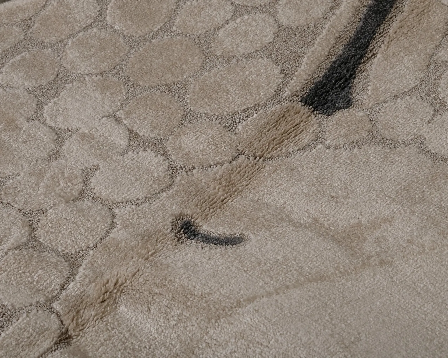 Rugvista Lollo Lamm matta ø 150 cm beige / grå