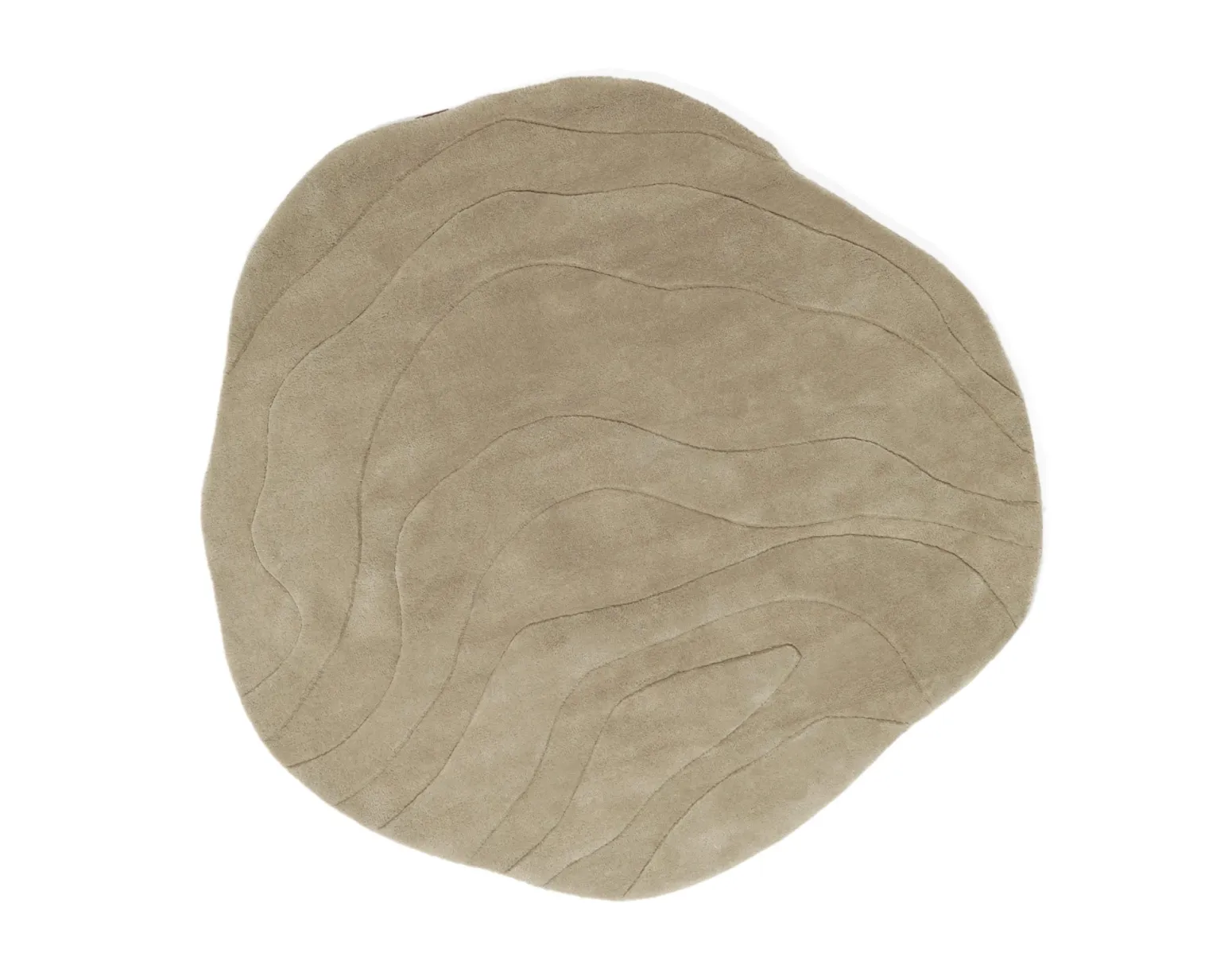 Rugvista Premium Barba runt ullmatta ø 250 cm beige