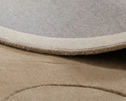 Rugvista Premium Barba runt ullmatta ø 250 cm beige