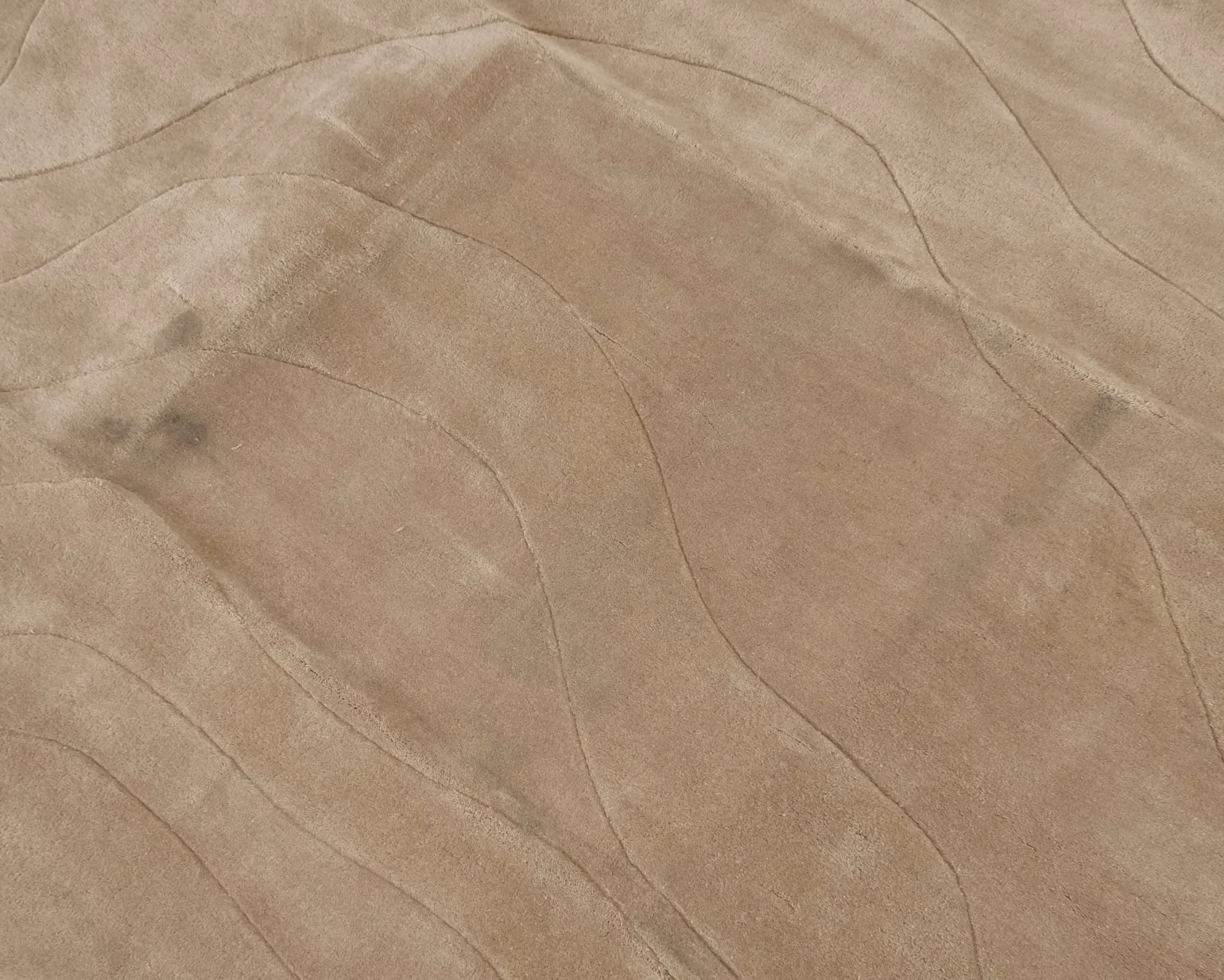 Rugvista Premium Barba runt ullmatta ø 250 cm beige