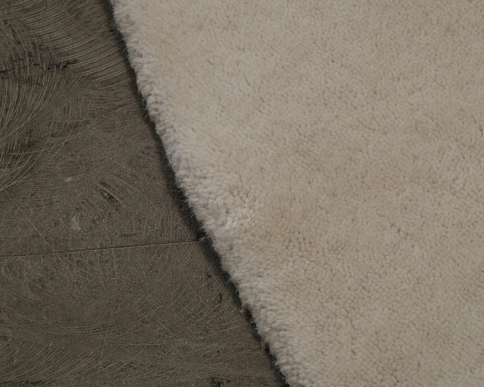 Rugvista Premium Handloom ullmatta ø 300 cm naturvit