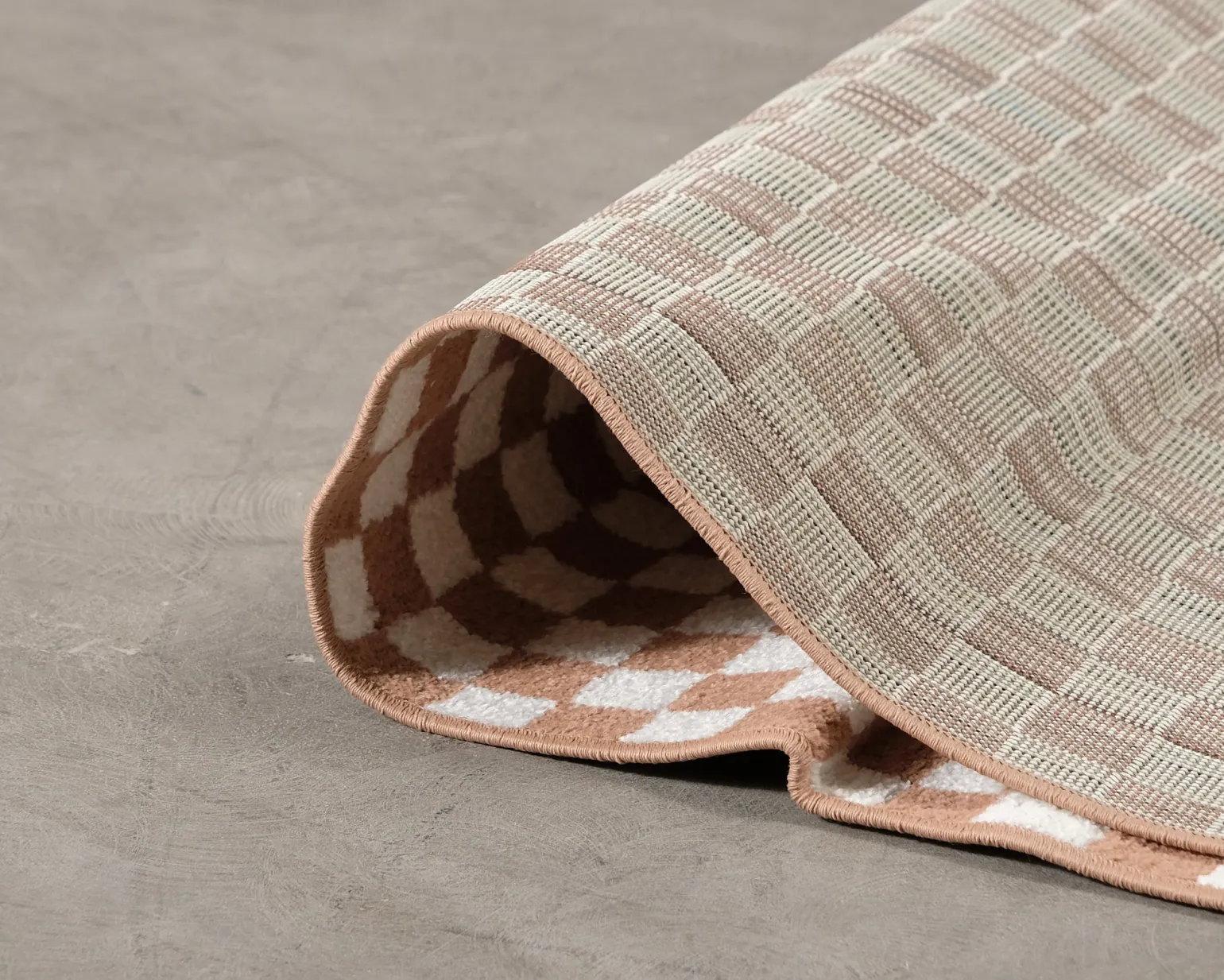 Rugvista Scandina matta 300 x 400 cm orange / vit