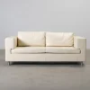 2-sits lädersoffa naturvit