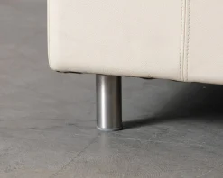 2-sits lädersoffa naturvit