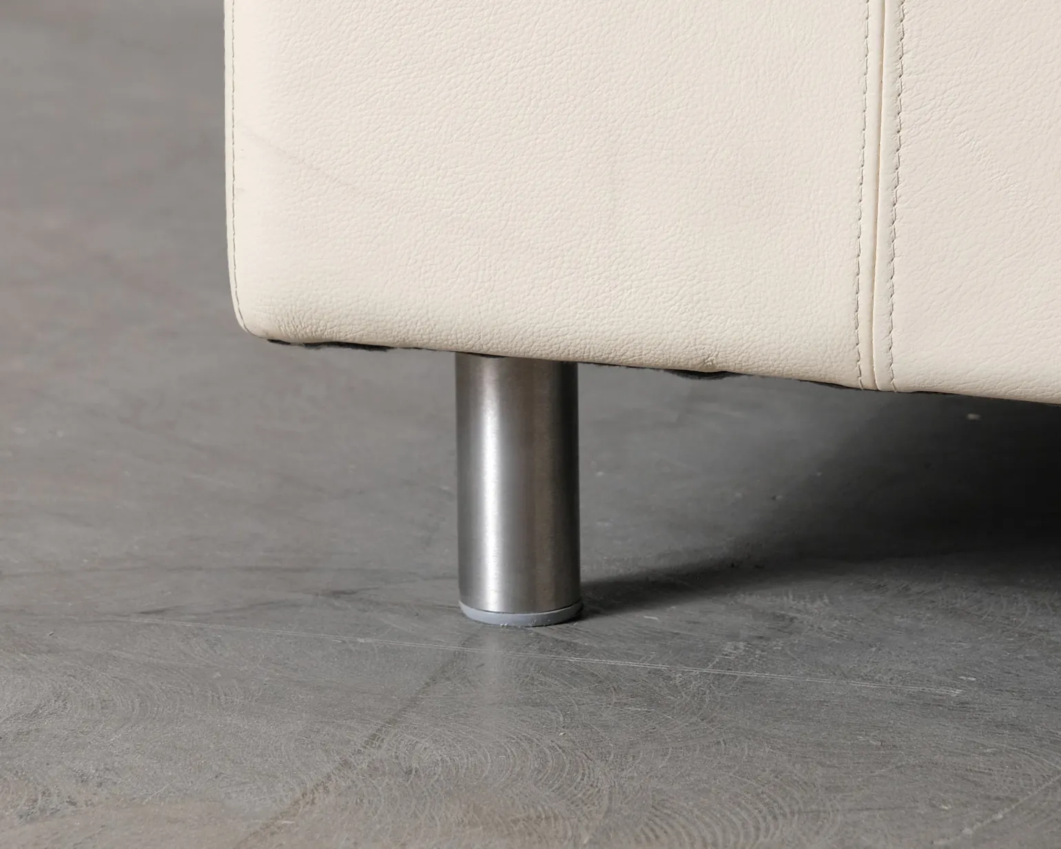 2-sits lädersoffa naturvit