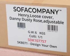 Sofacompany Henry 3-sits soffklädsel Danny Dusty Rose