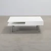 Soffbord vit 95 x 95 cm