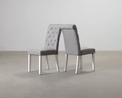 Stormon matstol grå / vit, set om 2