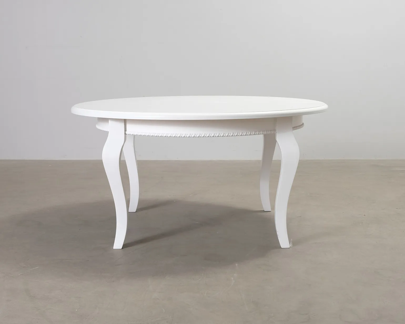 Tabell matbord ø 150 cm vit