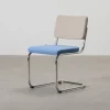 Thonet S 43 stol blå / beige