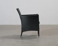 Thor trädgårdsstol svart, set om 3