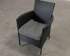 Thor trädgårdsstol svart, set om 3