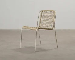 Trädgårdsstol beige, set om 4