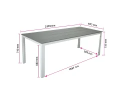 Tunis trädgårdsbord 205 cm