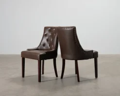 Viktoria matstol brun, set om 2