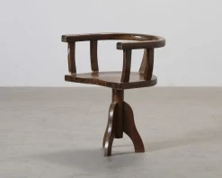 Vintage arbetsstol brun