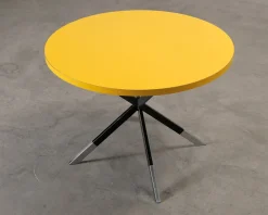 Vintage bord ø 97 cm gul