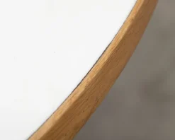 Vintage bordsskiva ø 120 cm vit laminat