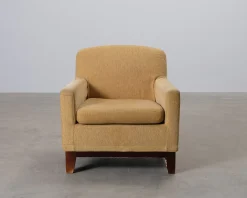 Vintage Borg fåtölj gul