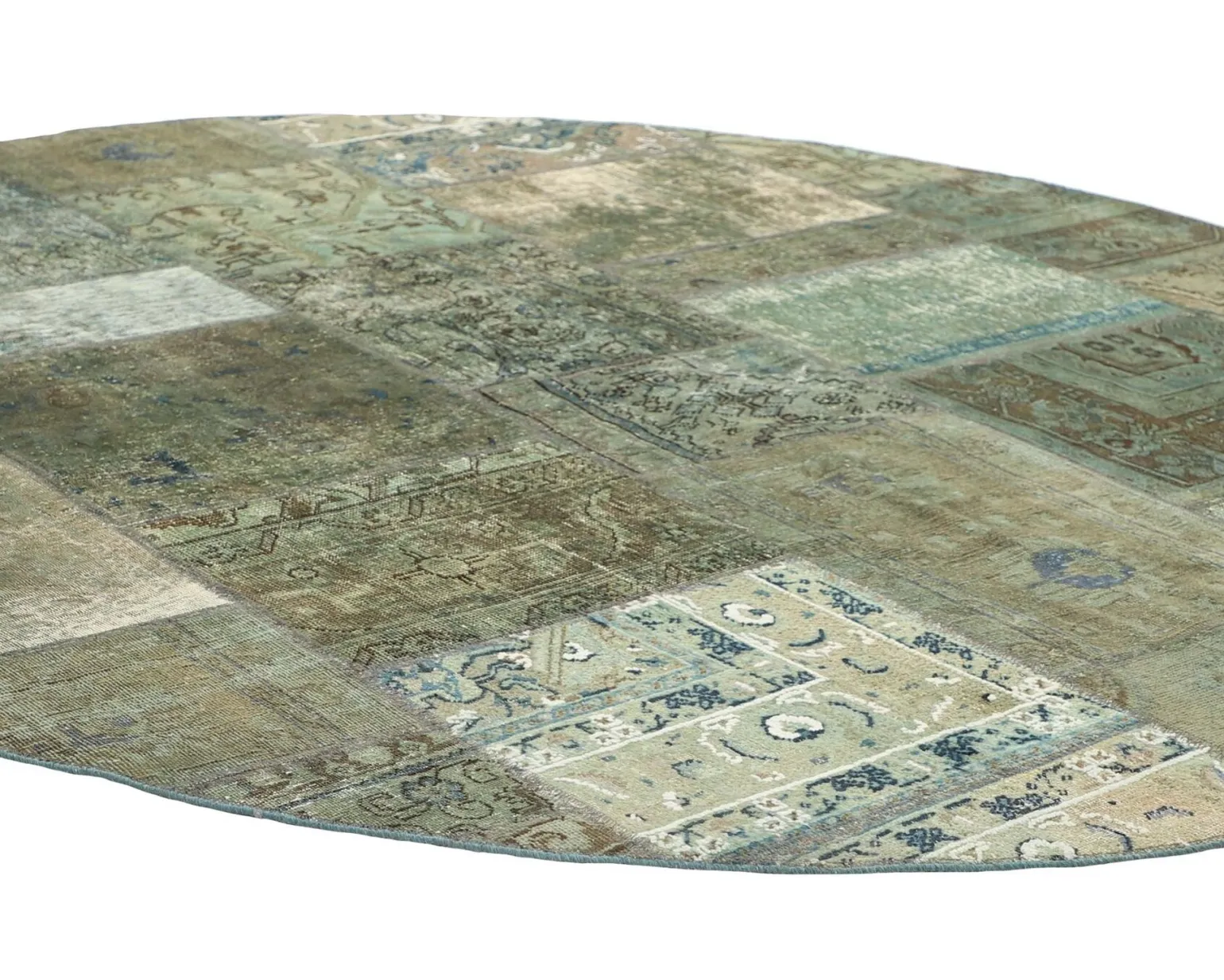 Vintage Patchwork orientalisk matta ø 250 cm