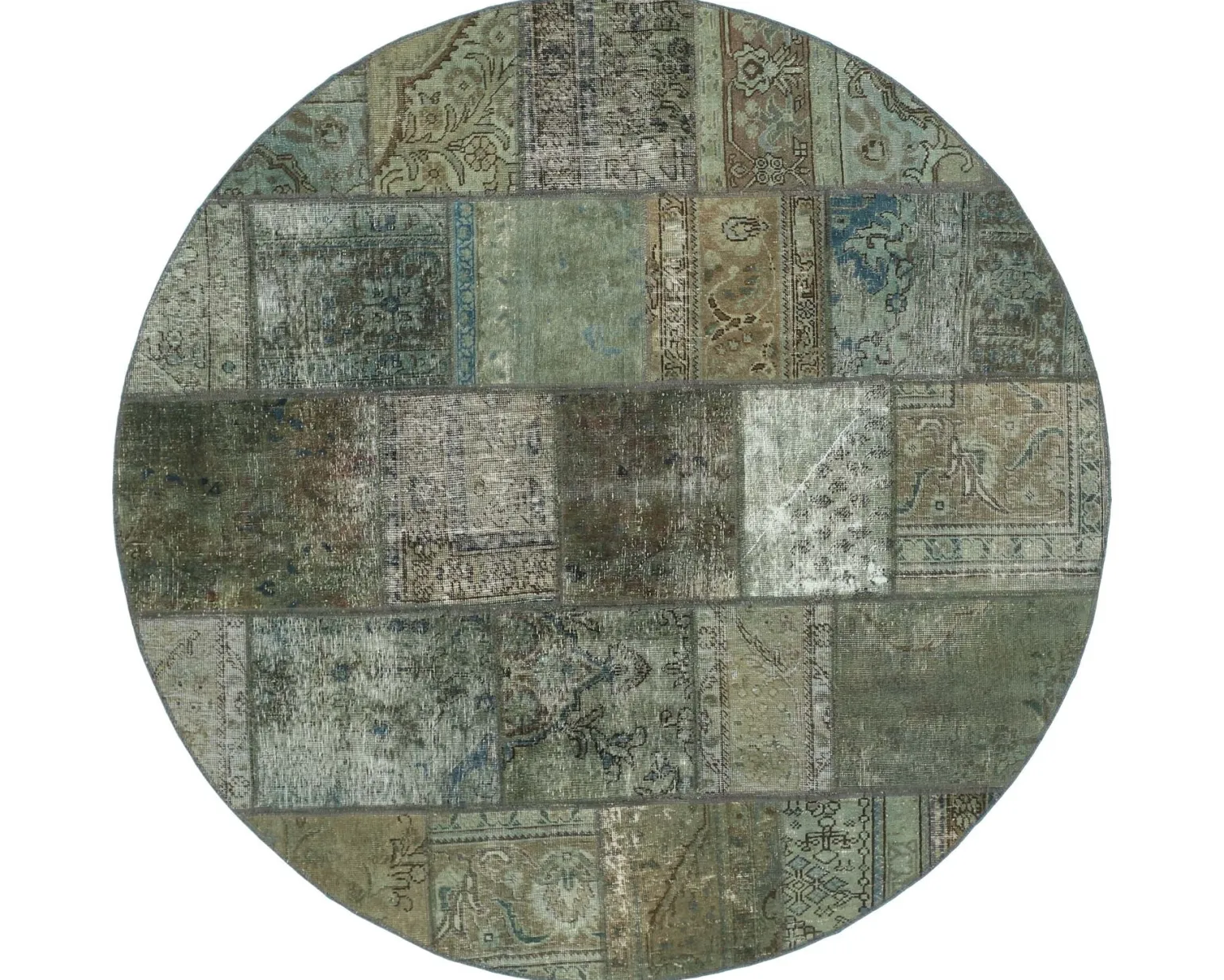 Vintage Patchwork orientalisk matta ø 200 cm