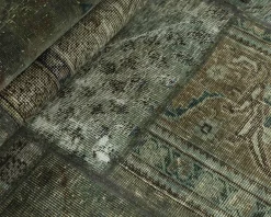 Vintage Patchwork orientalisk matta ø 200 cm