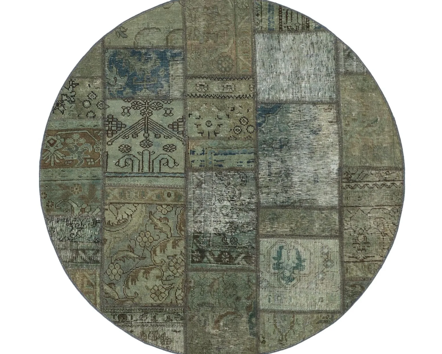 Vintage Patchwork orientalisk matta ø 150 cm