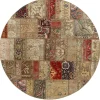 Vintage Patchwork orientalisk matta ø 200 cm
