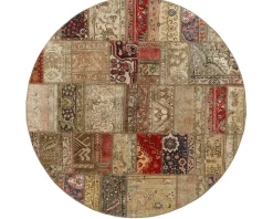 Vintage Patchwork orientalisk matta ø 200 cm