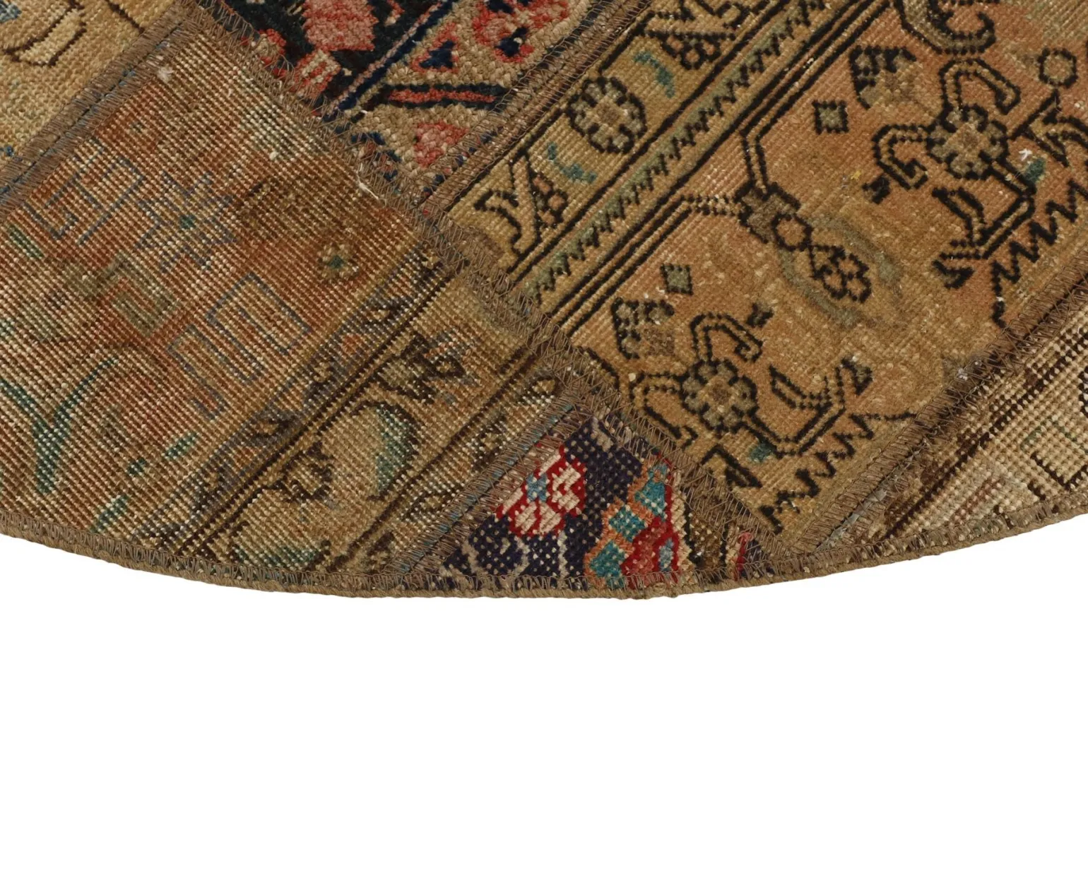 Vintage Patchwork orientalisk matta ø 200 cm
