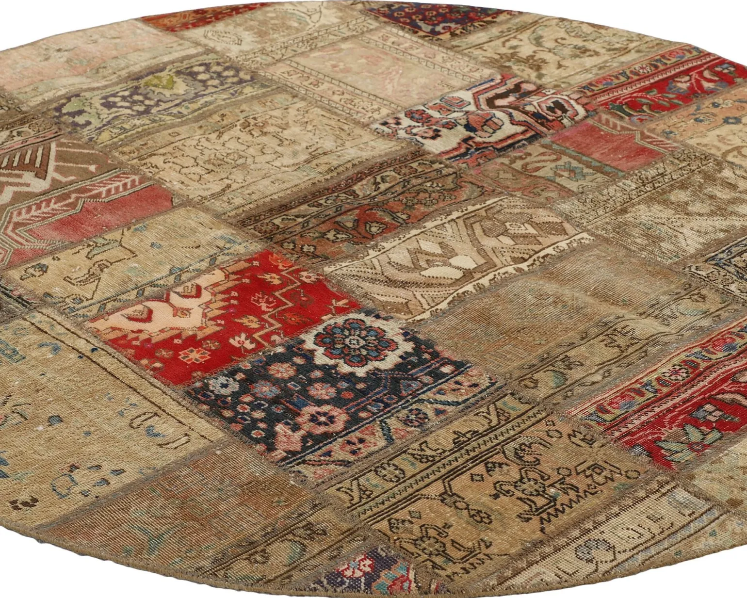 Vintage Patchwork orientalisk matta ø 200 cm