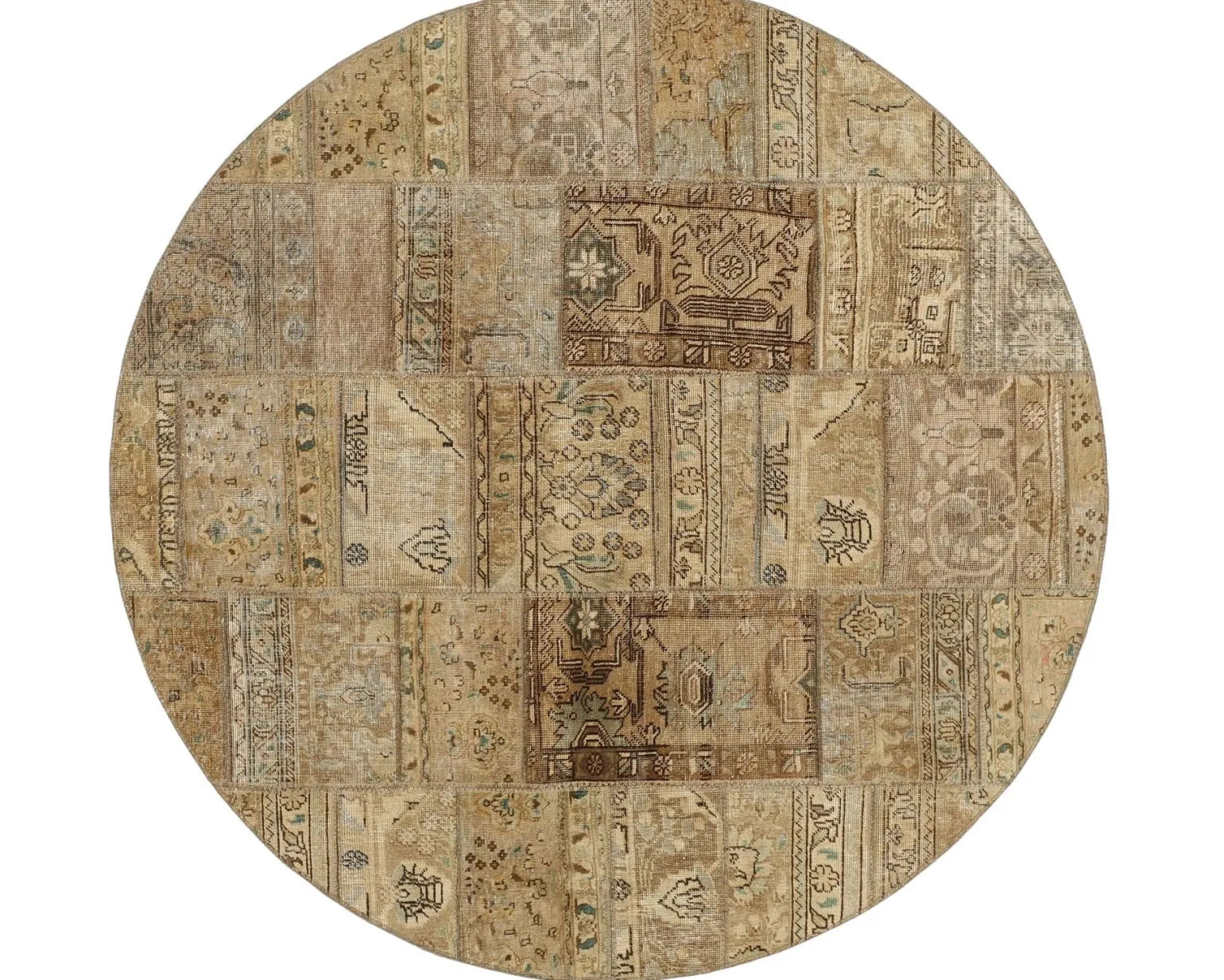 Vintage Patchwork orientalisk matta ø 200 cm