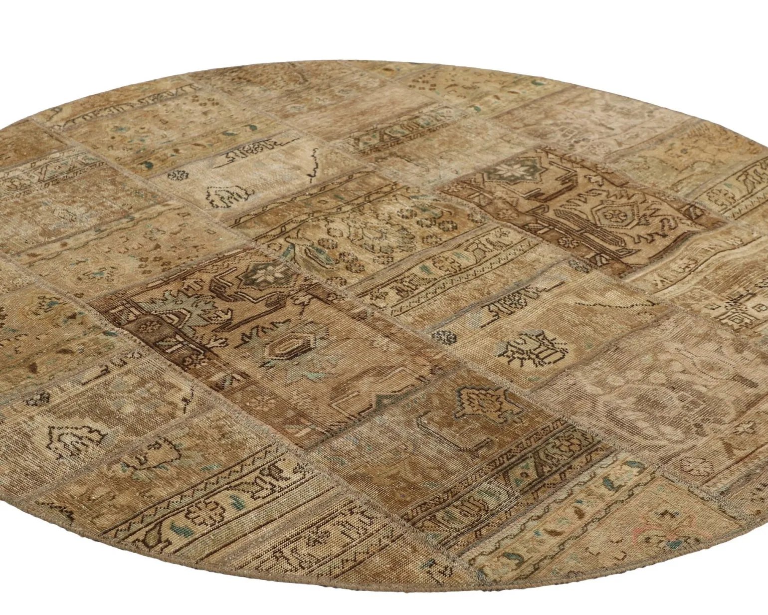 Vintage Patchwork orientalisk matta ø 200 cm