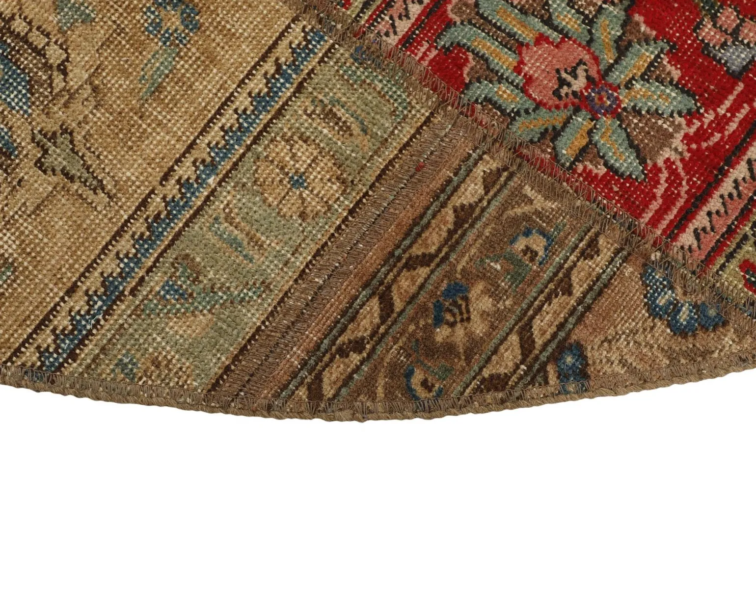 Vintage Patchwork orientalisk matta ø 200 cm