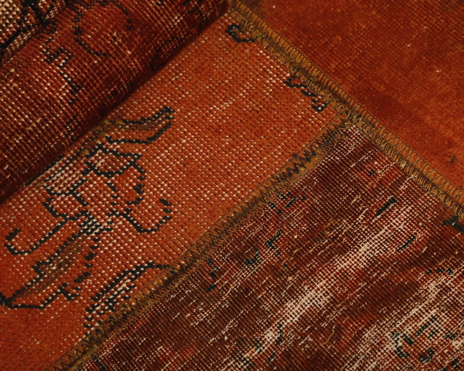 Vintage Patchwork orientalisk matta ø 200 cm
