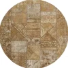 Vintage Patchwork orientalisk matta ø 250 cm