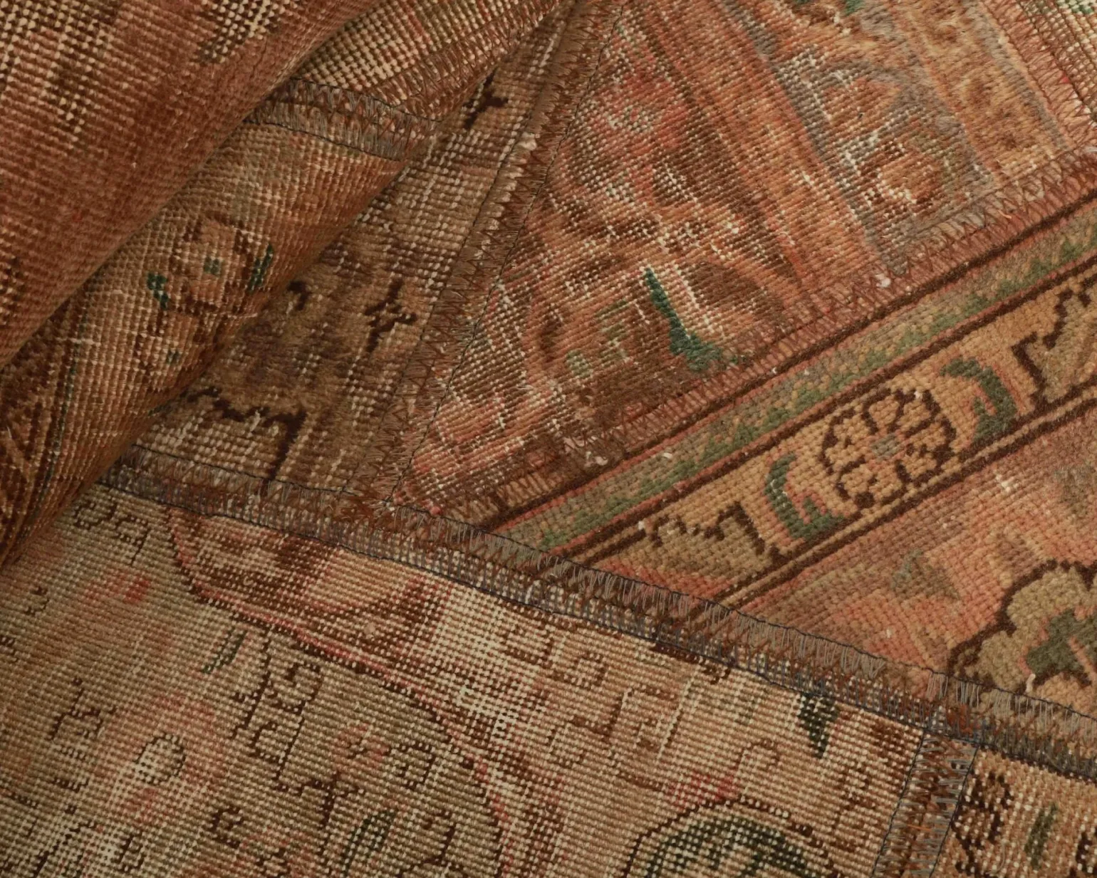 Vintage Patchwork orientalisk matta ø 250 cm
