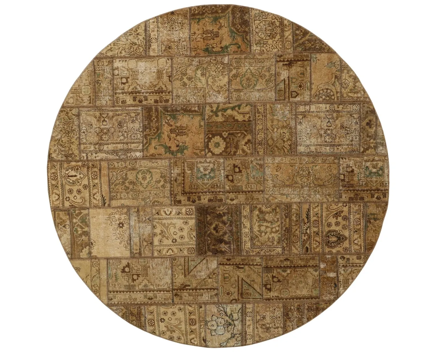 Vintage Patchwork orientalisk matta ø 250 cm