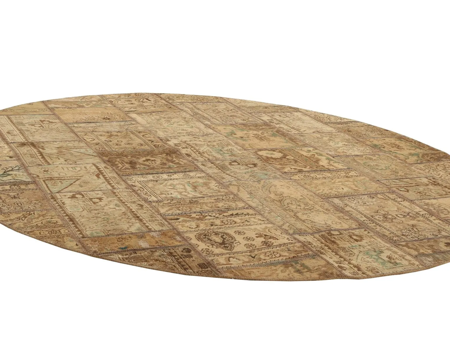 Vintage Patchwork orientalisk matta ø 250 cm