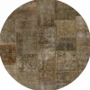 Vintage Patchwork orientalisk matta ø 250 cm